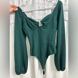 Green bodysuit NWT
